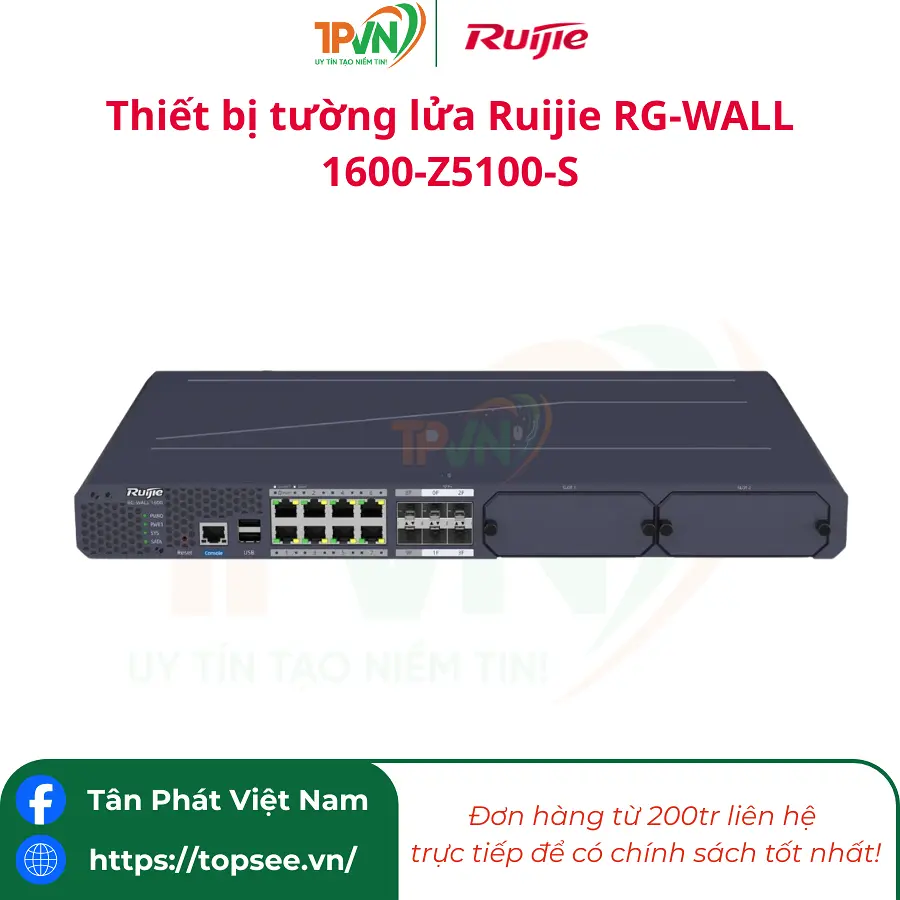 Thiết bị tường lửa Ruijie RG-WALL 1600-Z5100-S