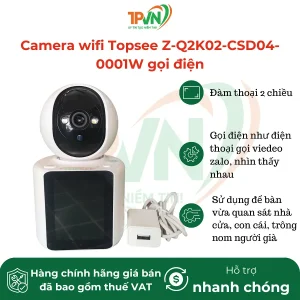 Camera wifi Topsee Gọi Video Call Nói Chuyện 2 Chiều Trực Tiếp, Xoay 360 Độ, Màn Hình 2.8 inch
