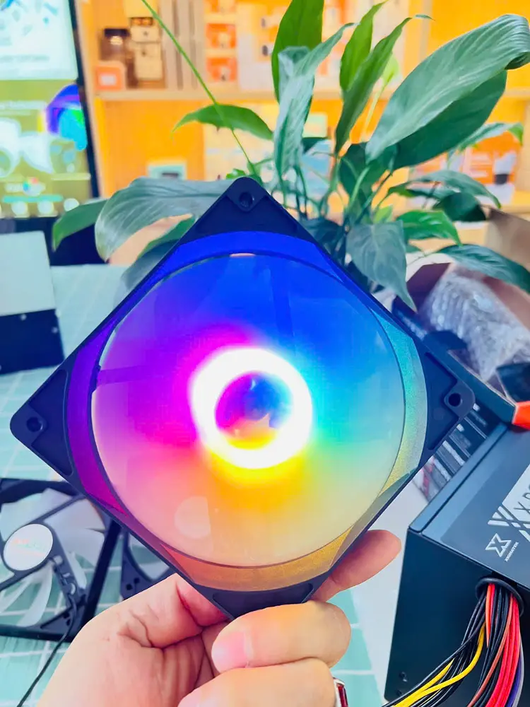 Quạt tản nhiệt, Fan Case Led RGB 12CM (Quạt gió Topsee Lighting - đen) - Ảnh 2