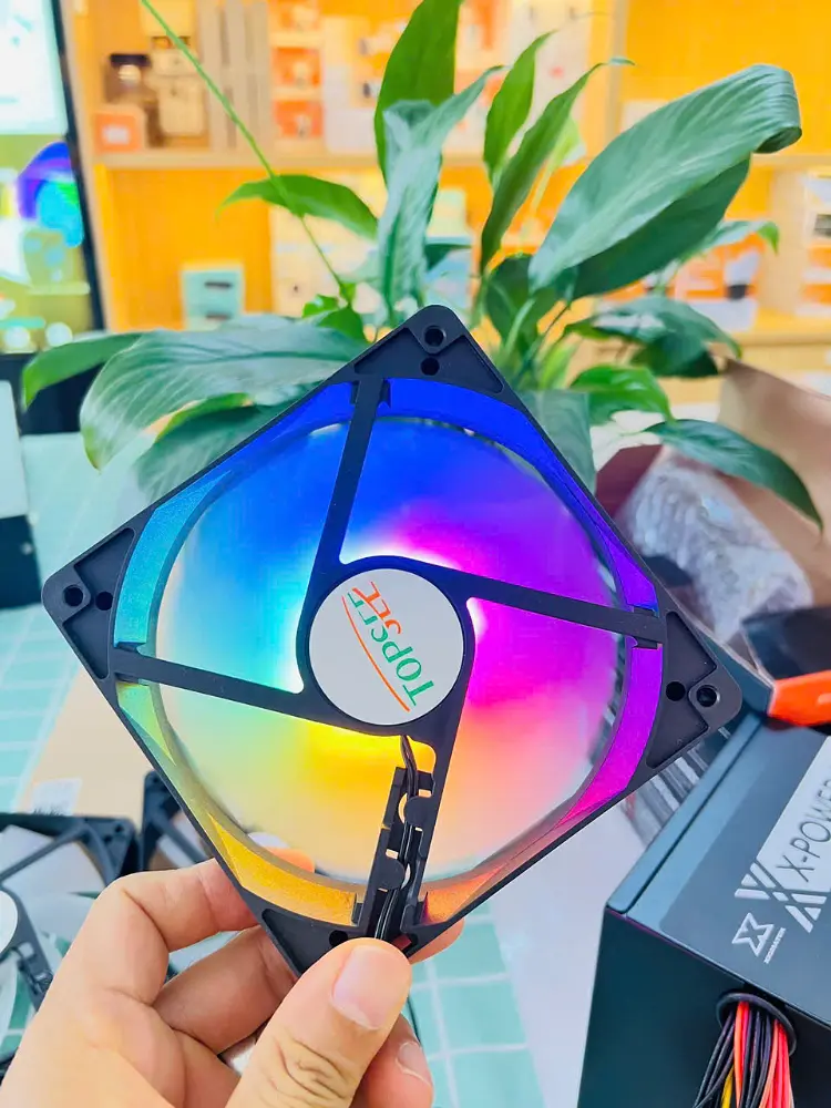 Quạt tản nhiệt, Fan Case Led RGB 12CM (Quạt gió Topsee Lighting - đen) - Ảnh 4
