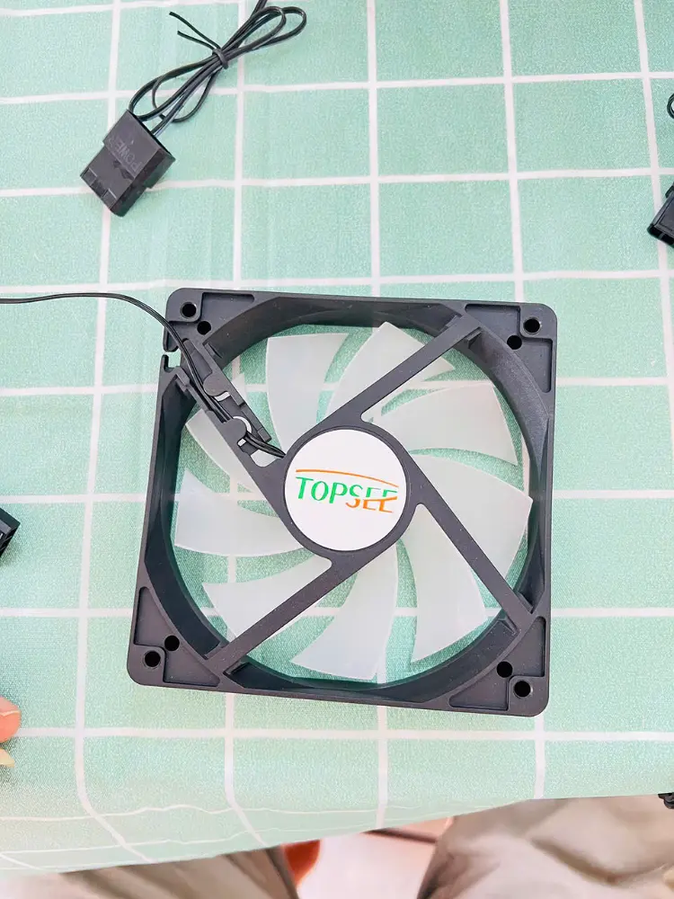 Quạt tản nhiệt, Fan Case Led RGB 12CM (Quạt gió Topsee Lighting - đen) - Ảnh 6